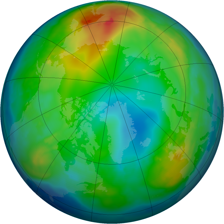 Arctic ozone map for 30 November 2010